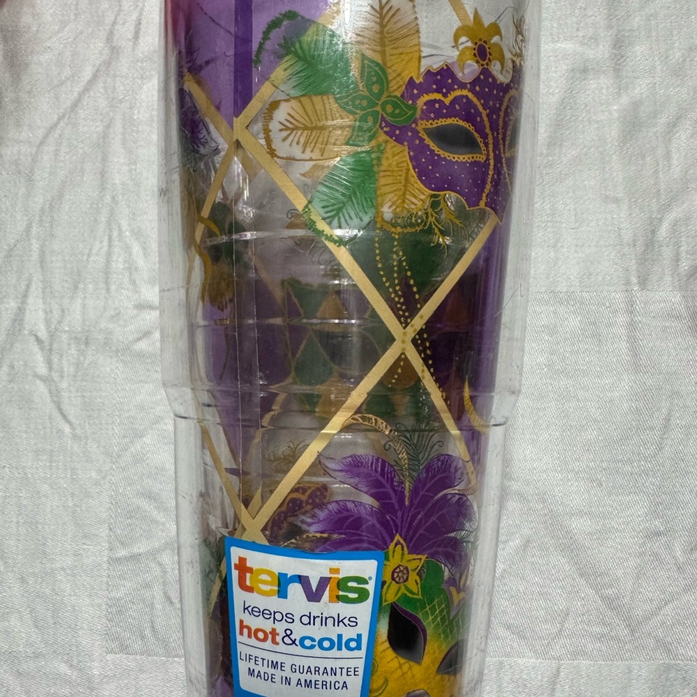 Tervis Festive Mask Tumbler - Purple and Gold